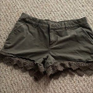 Army green shorts